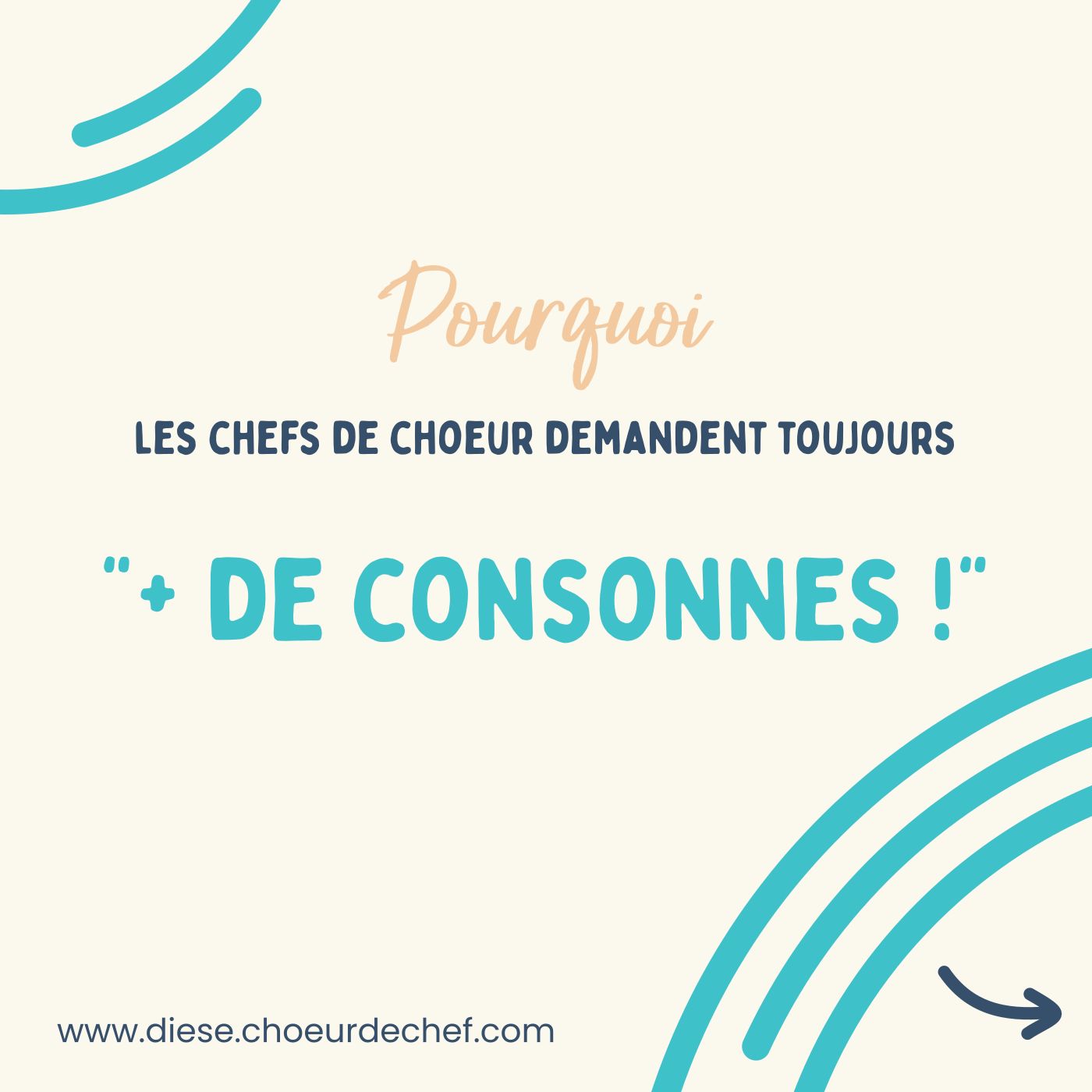 Pourquoi les chefs de chœur demandent toujours « Plus de consonnes ! » ?