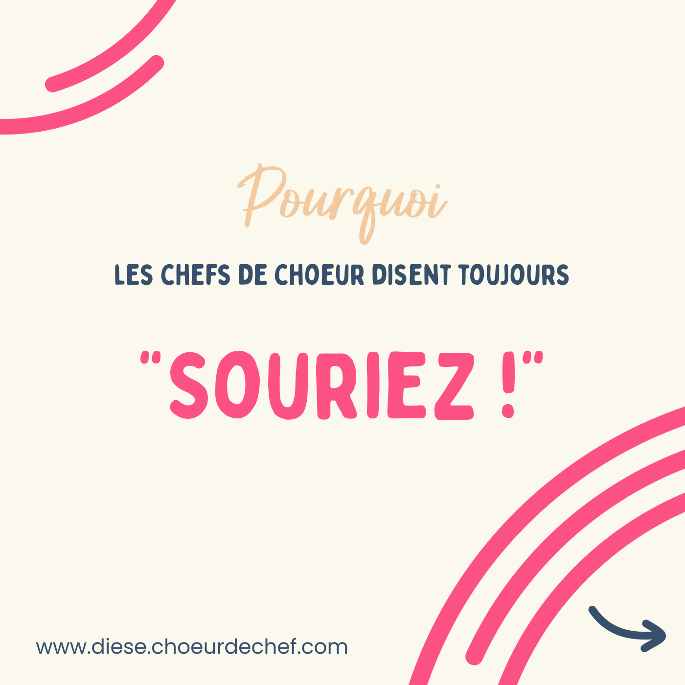 Pourquoi les chefs de chœur disent toujours “Souriez !” ?